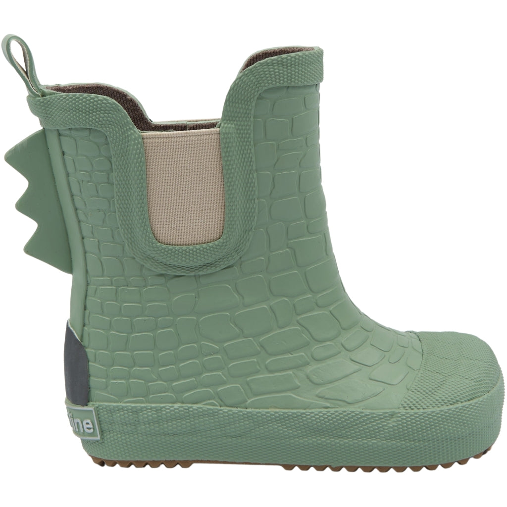 Mikk-Line Korte Gummistøvler (3D Dino) Rubber Boots Green Milieu
