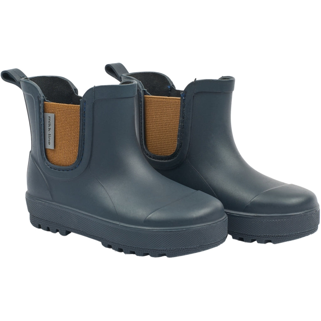 Mikk-Line Korte Gummistøvler (Barfodsåler) Rubber Boots Blue Nights