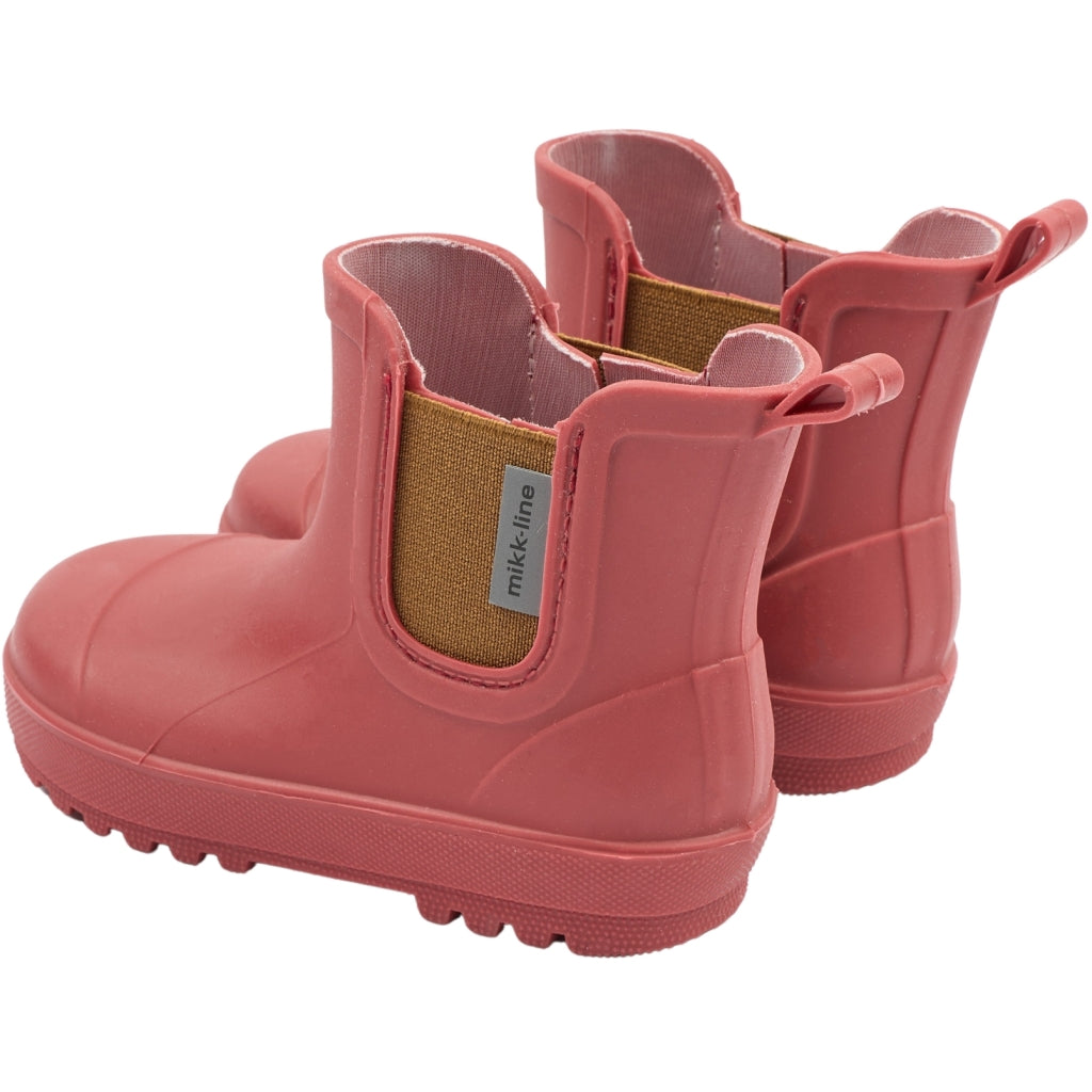 Mikk-Line Korte Gummistøvler (Barfodsåler) Rubber Boots Cranberry