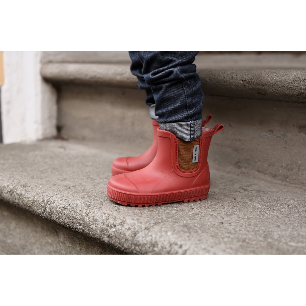 Mikk-Line Korte Gummistøvler (Barfodsåler) Rubber Boots Cranberry