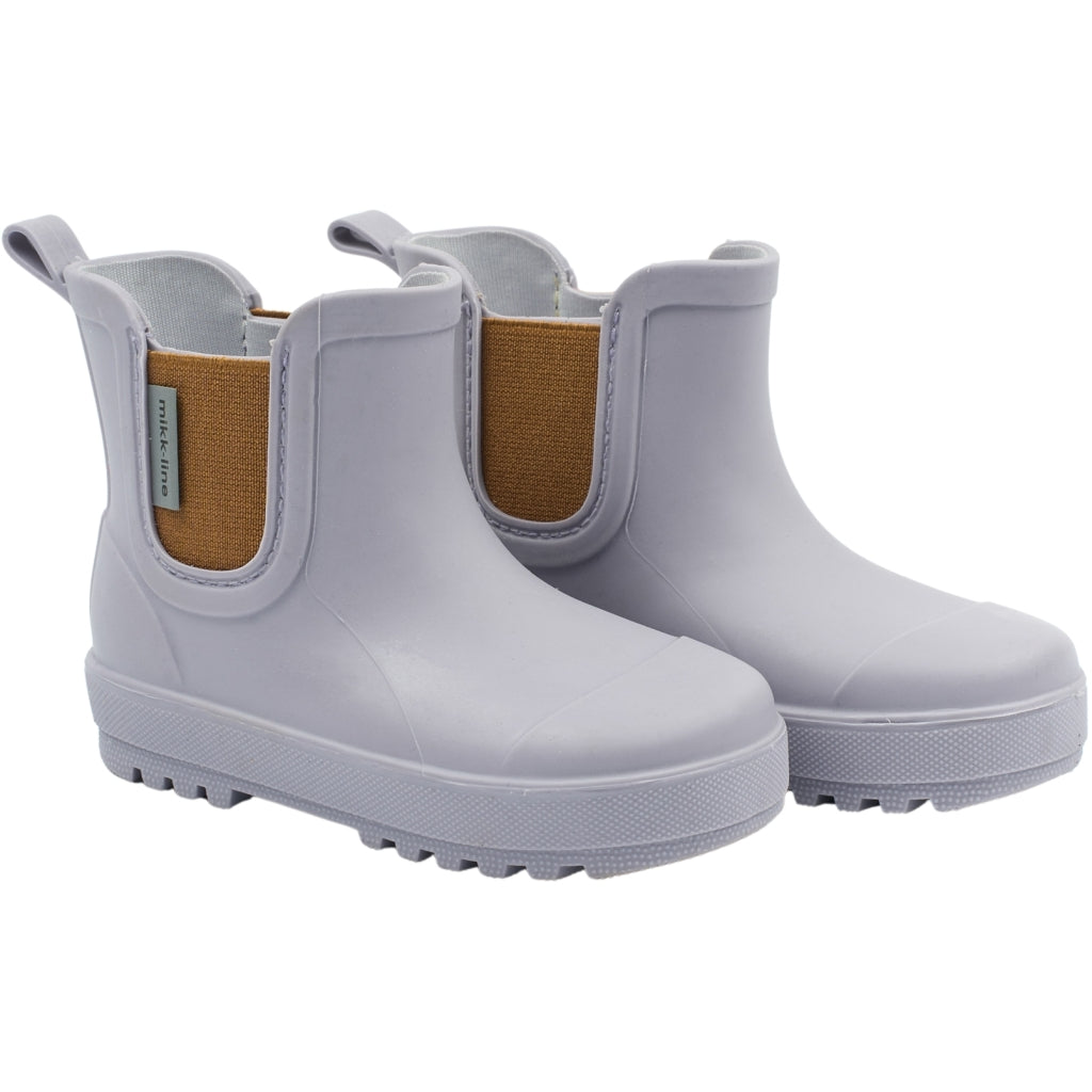 Mikk-Line Korte Gummistøvler (Barfodsåler) Rubber Boots Lavender Gray
