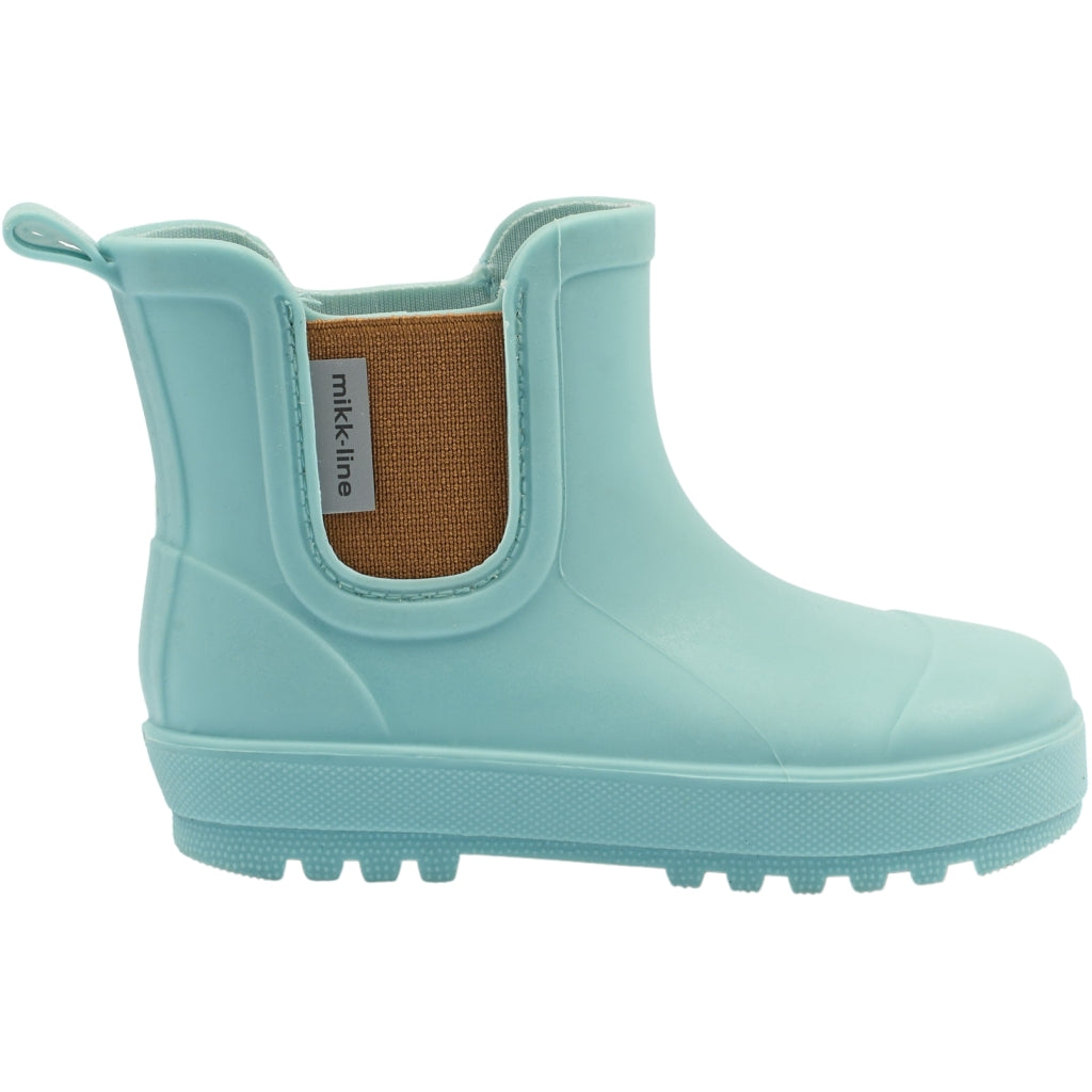 Mikk-Line Korte Gummistøvler (Barfodsåler) Rubber Boots Stone Blue