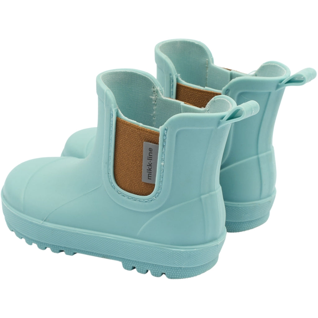 Mikk-Line Korte Gummistøvler (Barfodsåler) Rubber Boots Stone Blue