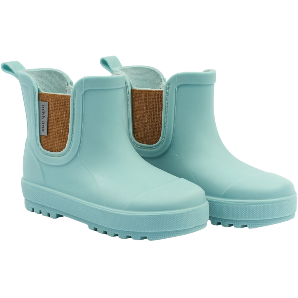 Mikk-Line Korte Gummistøvler (Barfodsåler) Rubber Boots Stone Blue