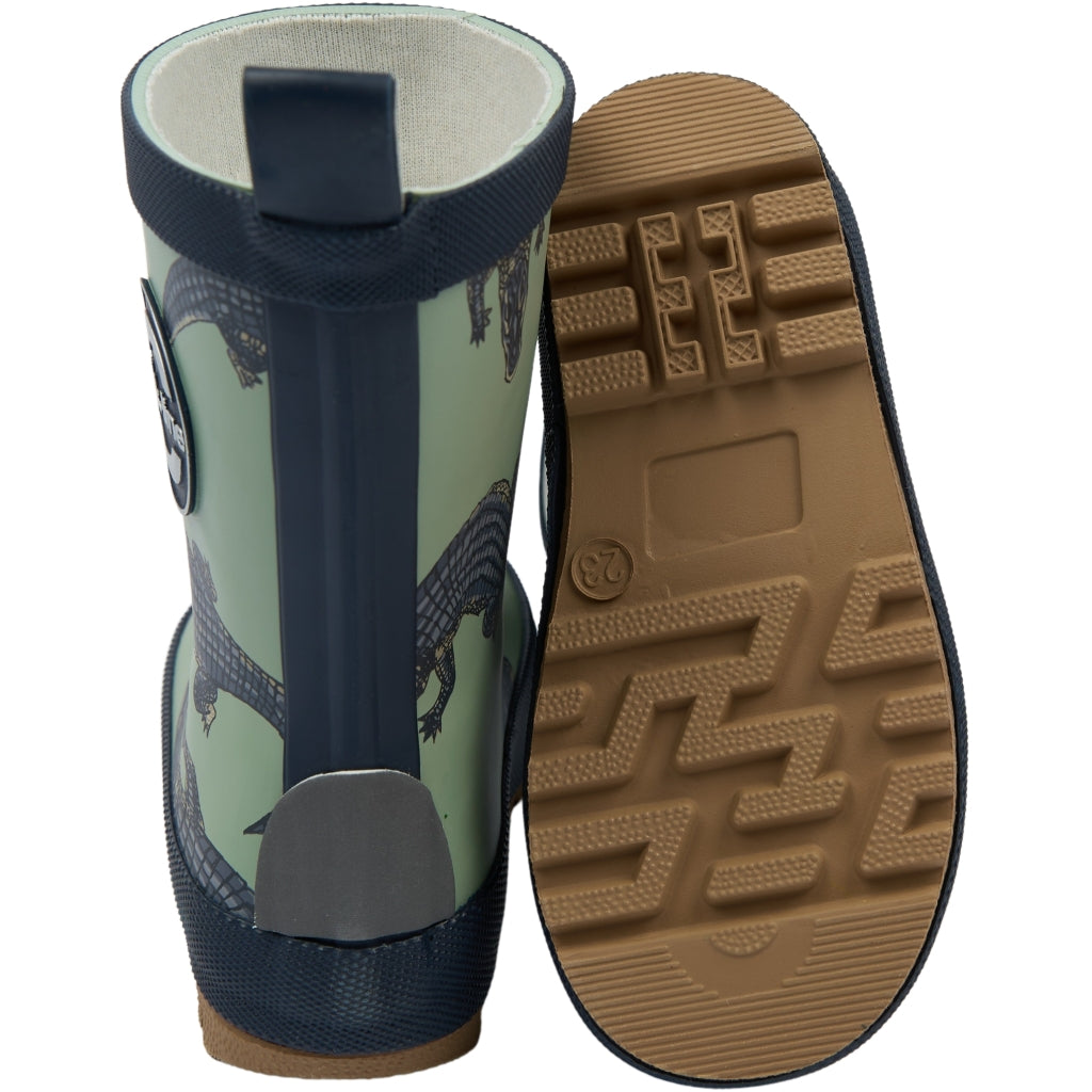 Mikk-Line Korte Gummistøvler (Glitter) Rubber Boots Croco AOP