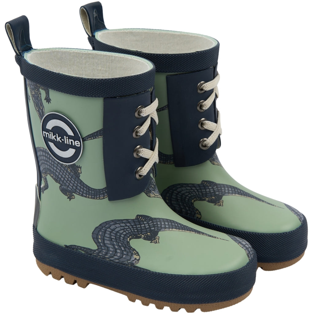 Mikk-Line Korte Gummistøvler (Glitter) Rubber Boots Croco AOP