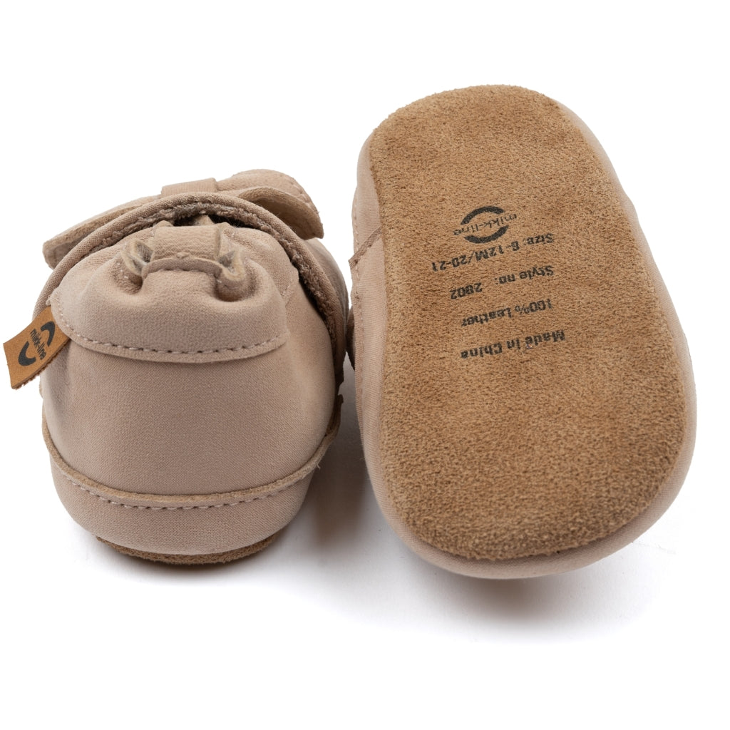 Mikk-Line Læder Hjemmesko (m./Sløjfe) Leather Slippers Warm Taupe