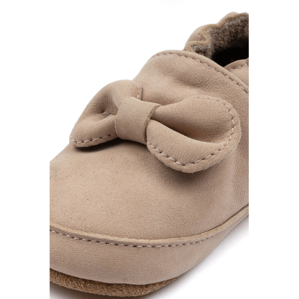 Mikk-Line Læder Hjemmesko (m./Sløjfe) Leather Slippers Warm Taupe