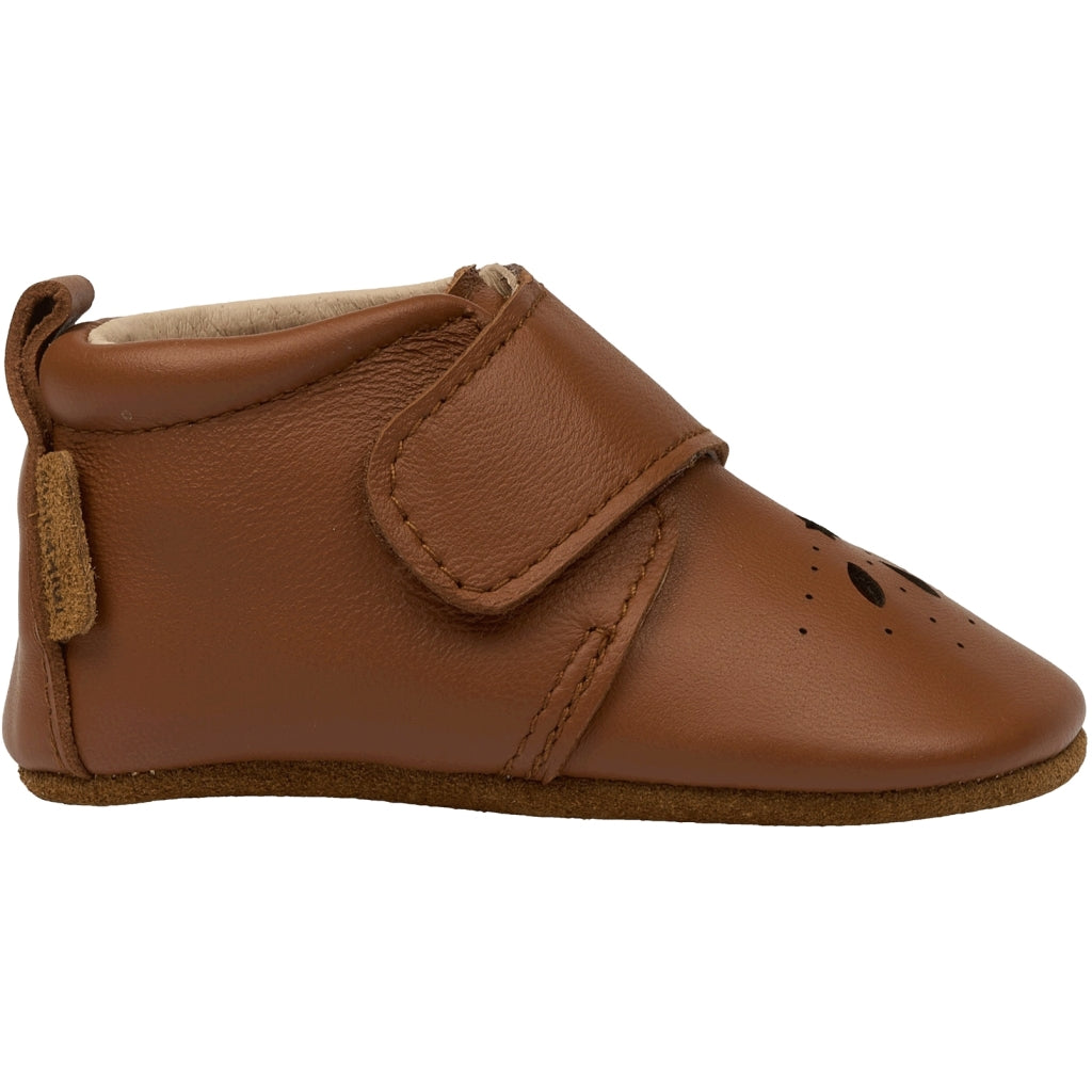 Mikk-Line Læder Hjemmesko Prewalker Cognac