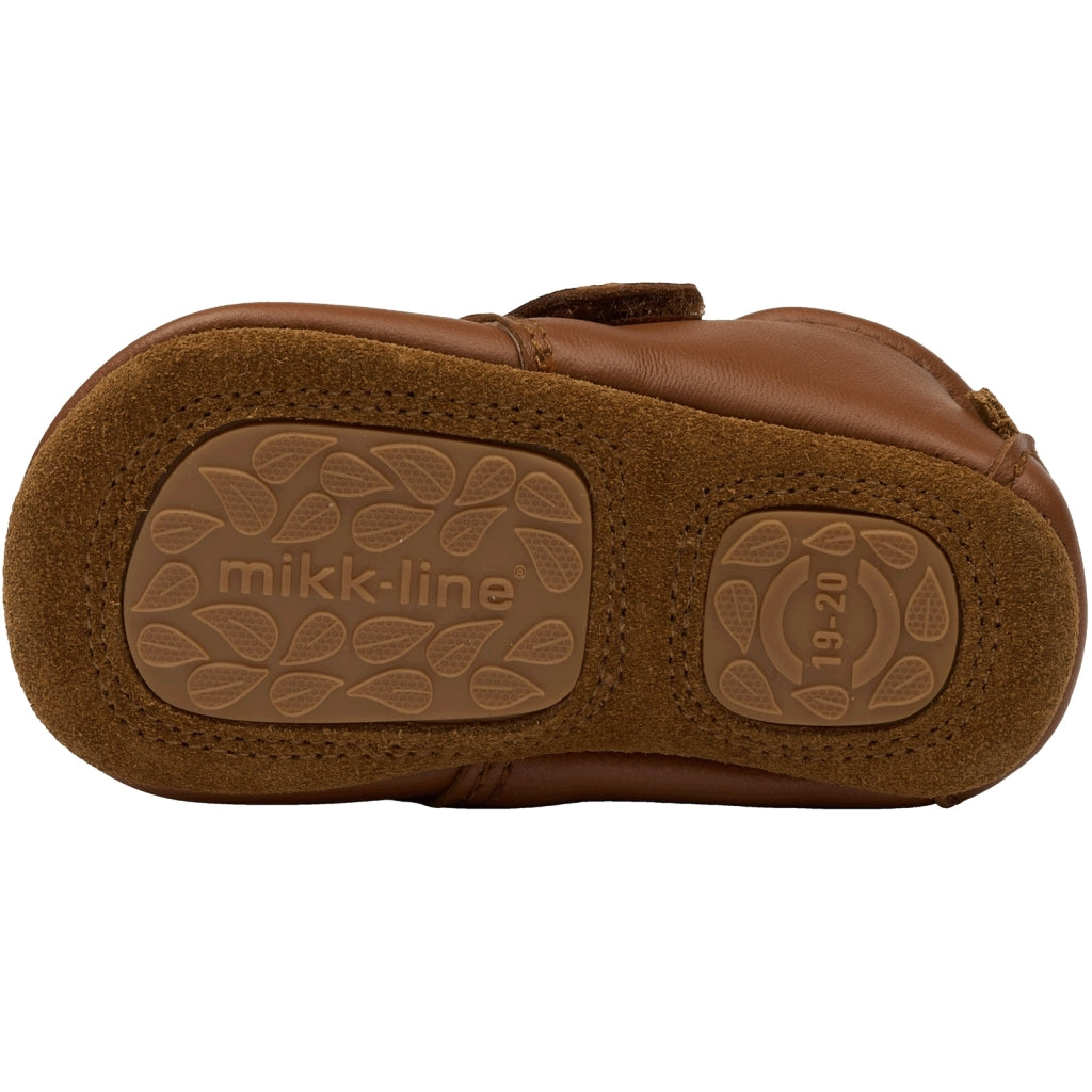Mikk-Line Læder Hjemmesko Prewalker Cognac