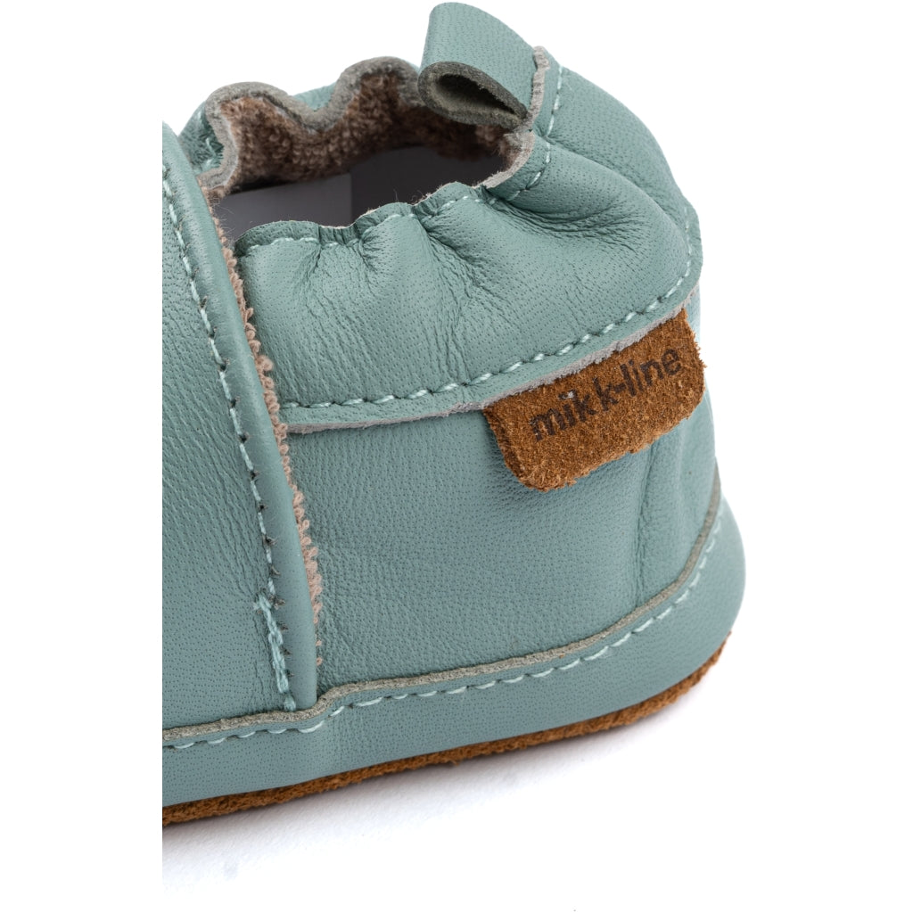 Mikk-Line Læder Hjemmesko (3D details) Leather Slippers Green bay