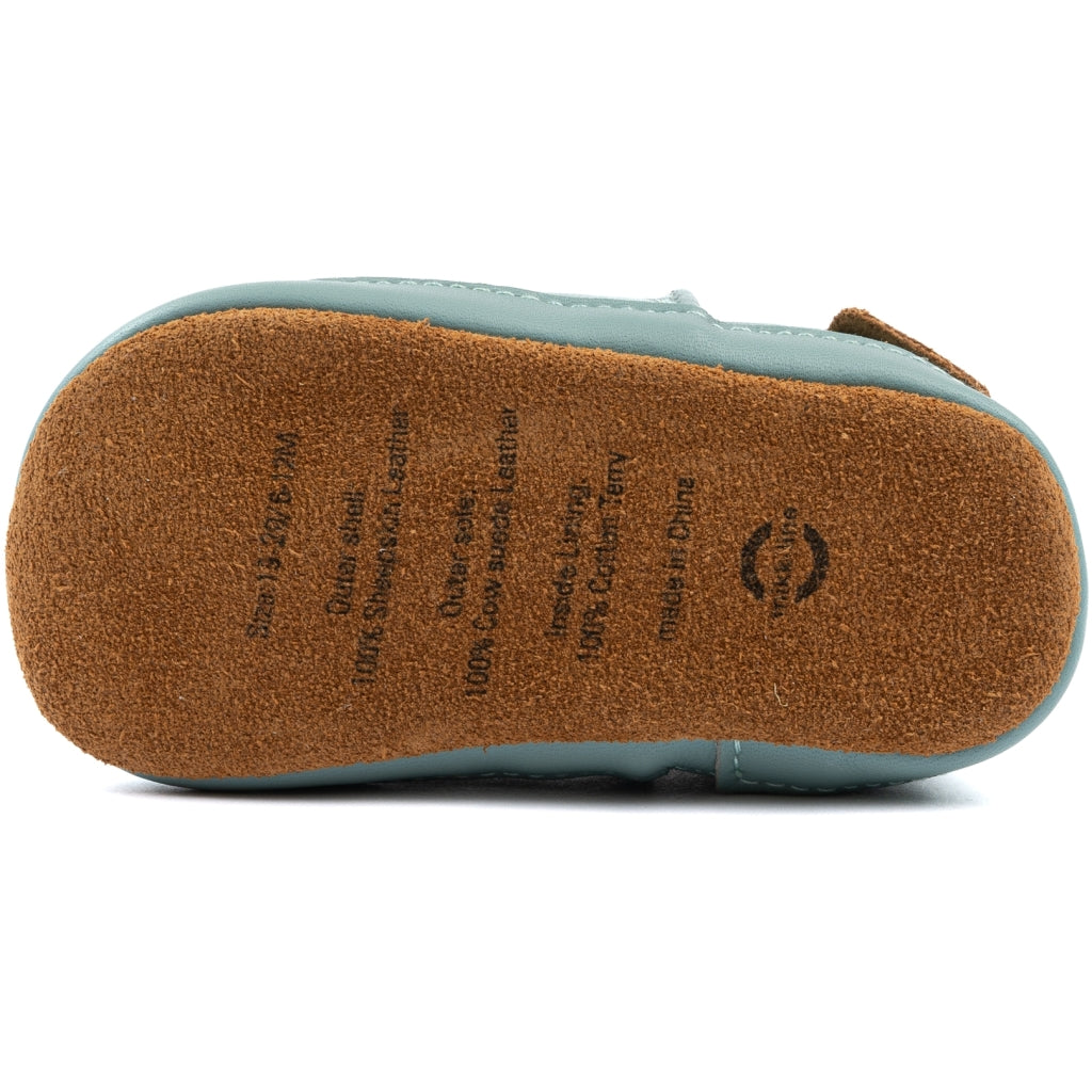 Mikk-Line Læder Hjemmesko (3D details) Leather Slippers Green bay