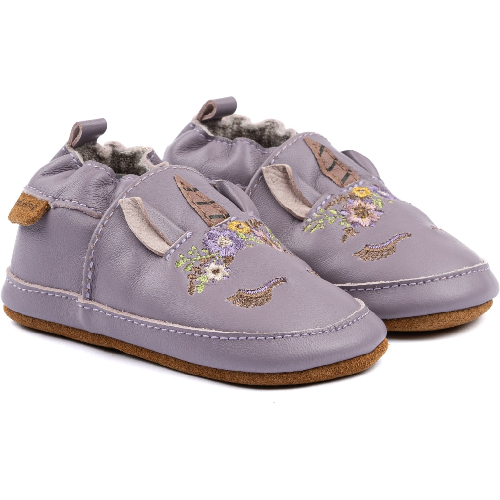Mikk-Line Læder Hjemmesko (3D details) Leather Slippers Lavender Aura