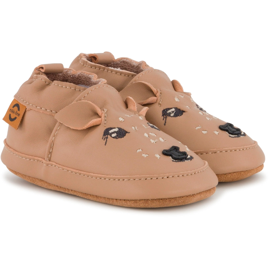 Mikk-Line Læder Hjemmesko (3D details) Leather Slippers Warm Taupe