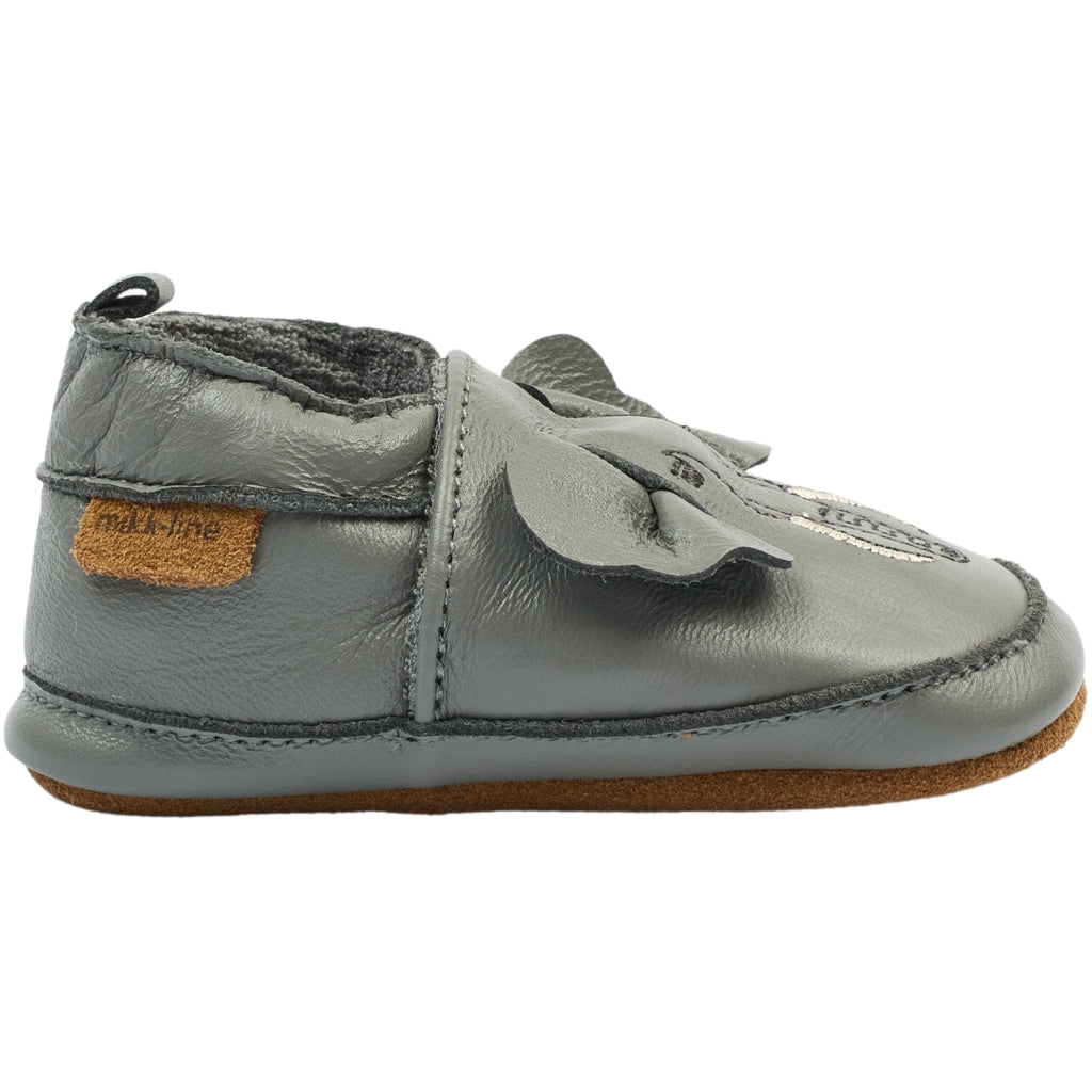 Mikk-Line Læder Hjemmesko (3D details) Slippers Elephant
