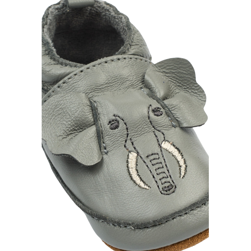 Mikk-Line Læder Hjemmesko (3D details) Slippers Elephant