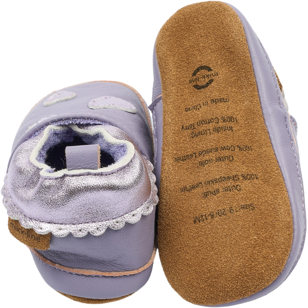Mikk-Line Læder Hjemmesko (3D details) Slippers Foil Hearts