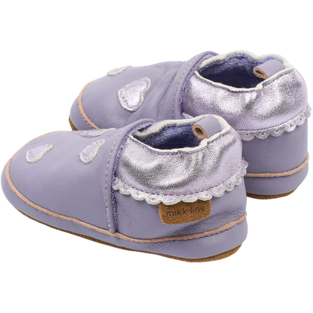 Mikk-Line Læder Hjemmesko (3D details) Slippers Foil Hearts