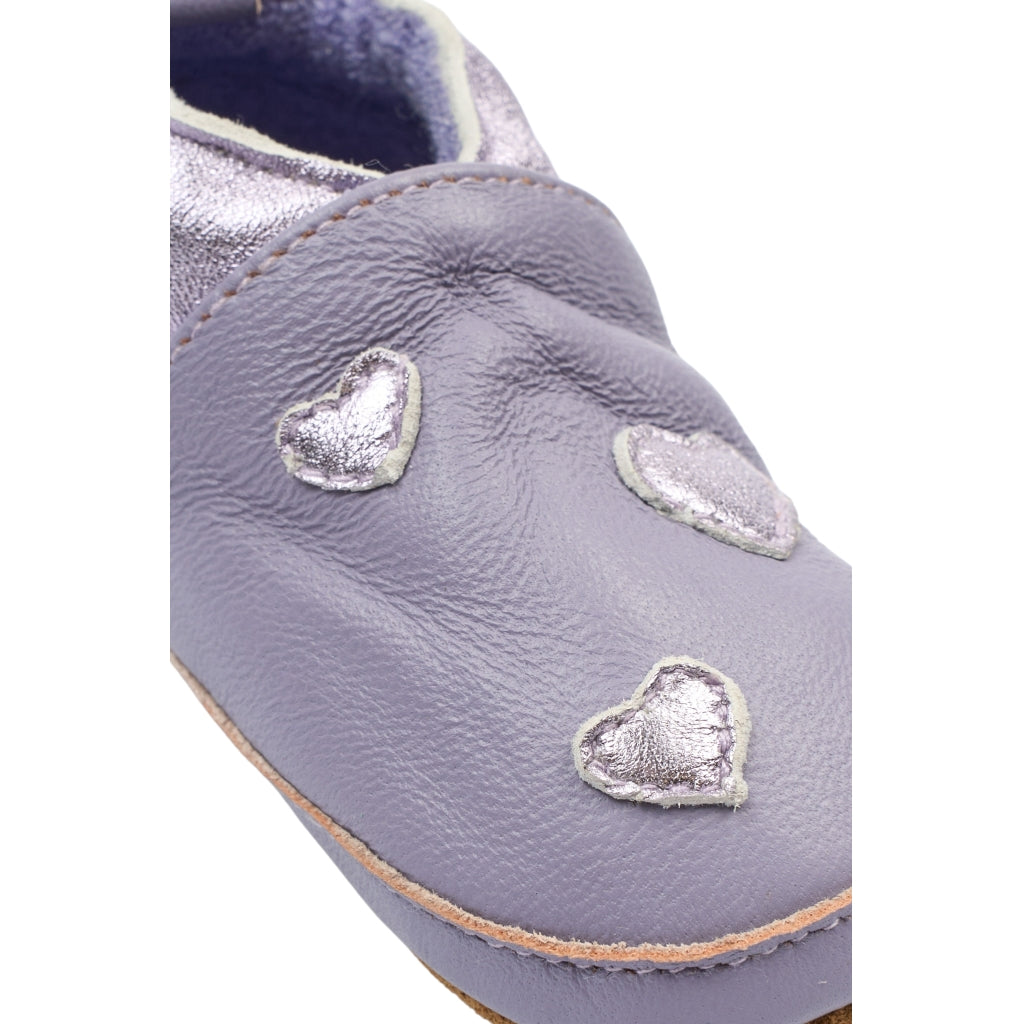 Mikk-Line Læder Hjemmesko (3D details) Slippers Foil Hearts
