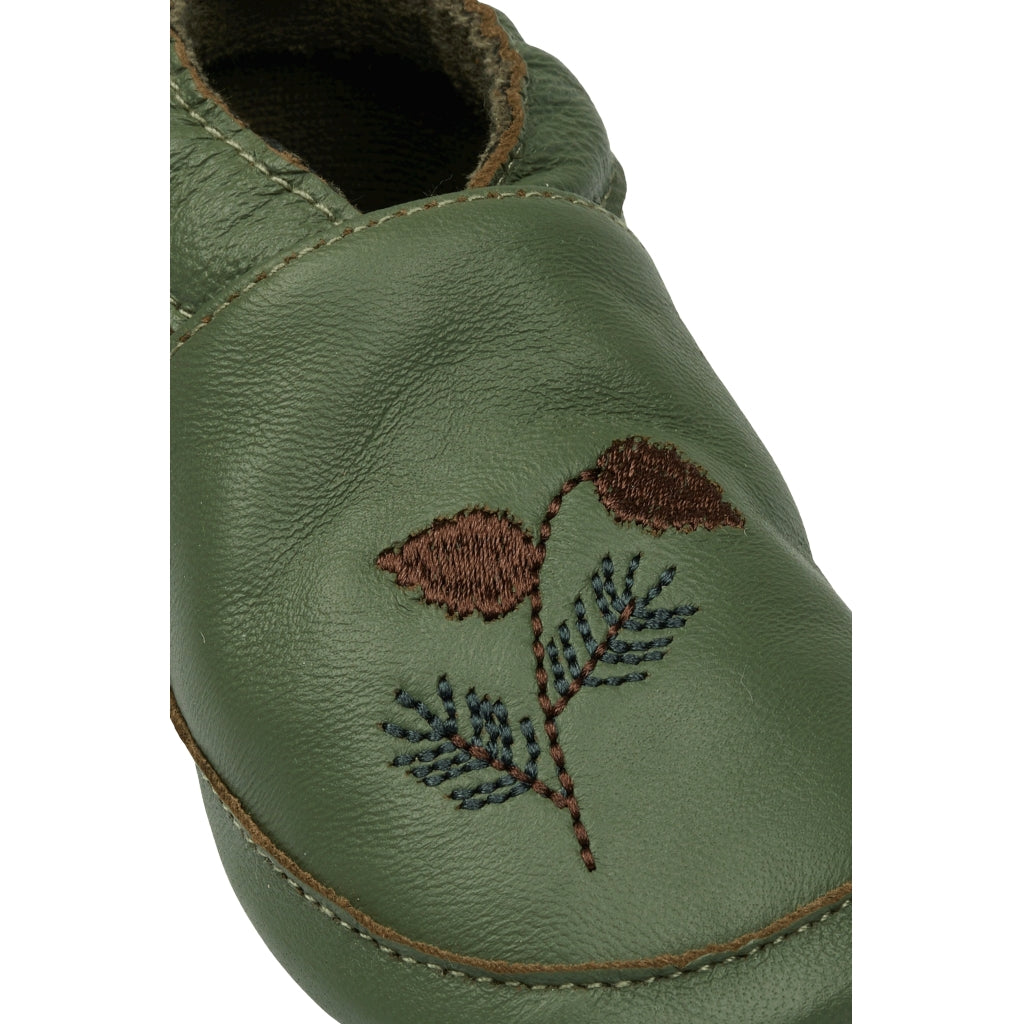 Mikk-Line Læder Hjemmesko (3D details) Slippers Thyme