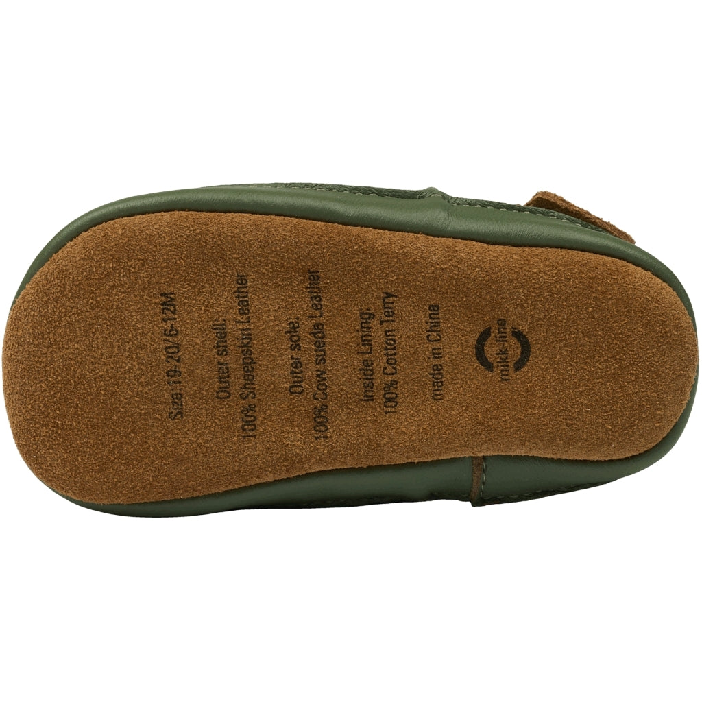 Mikk-Line Læder Hjemmesko (3D details) Slippers Thyme