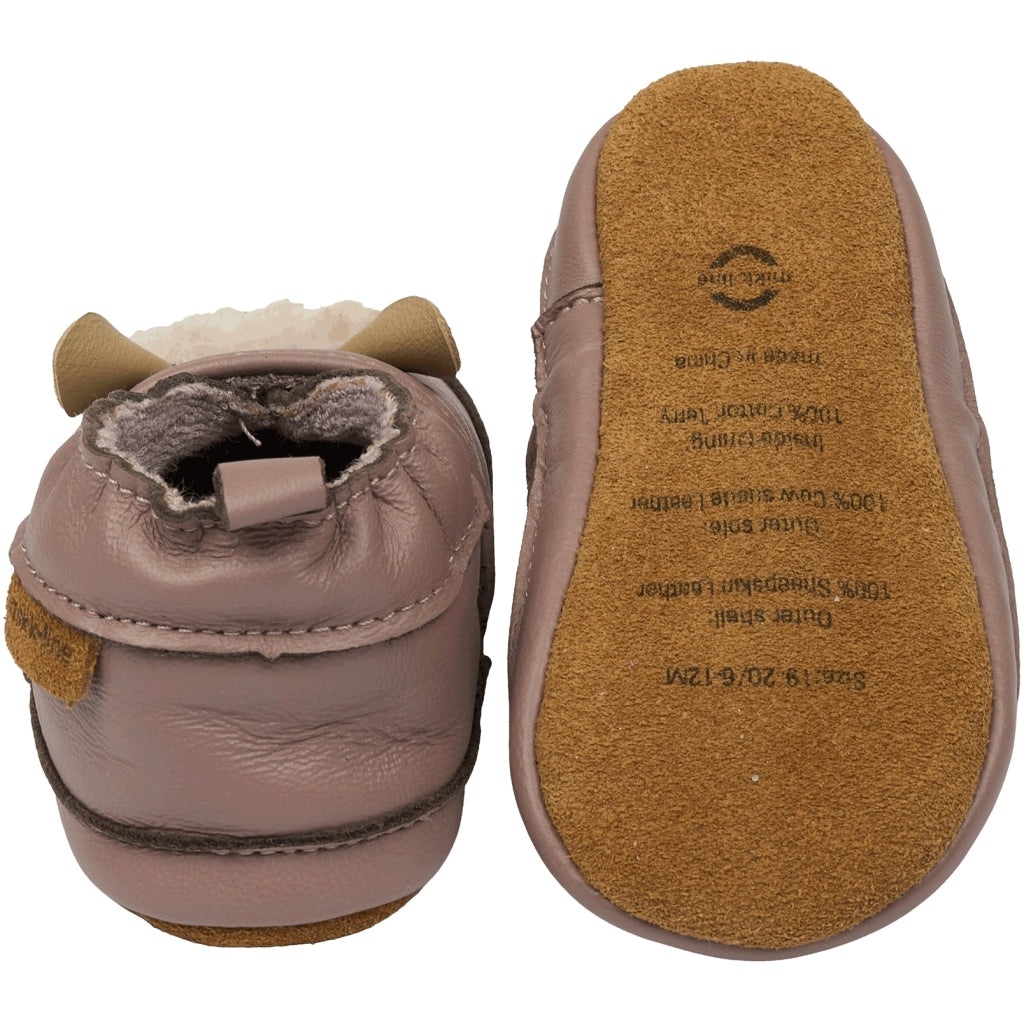 Mikk-Line Læder Hjemmesko (3D details) Slippers Twilight Mauve