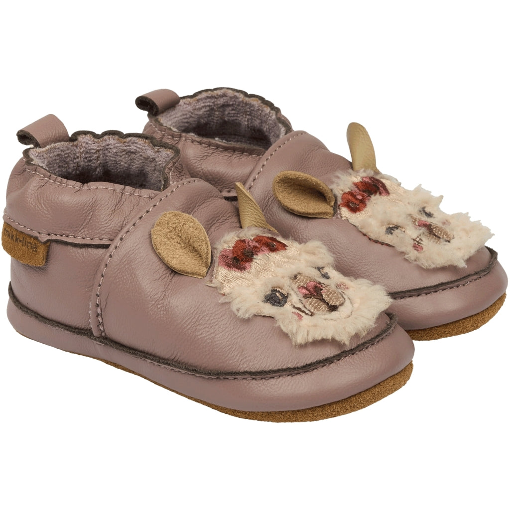 Mikk-Line Læder Hjemmesko (3D details) Slippers Twilight Mauve