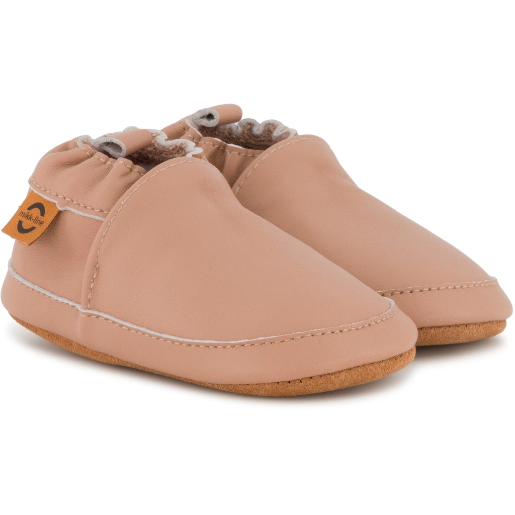 Mikk-Line Læder Hjemmesko (Ensfarvet) Slippers Burlwood