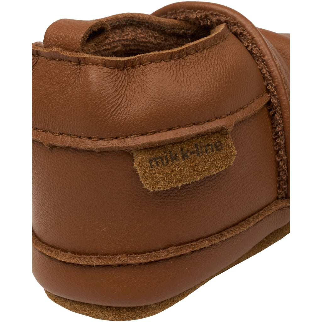 Mikk-Line Læder Hjemmesko (Ensfarvet) Slippers Cognac