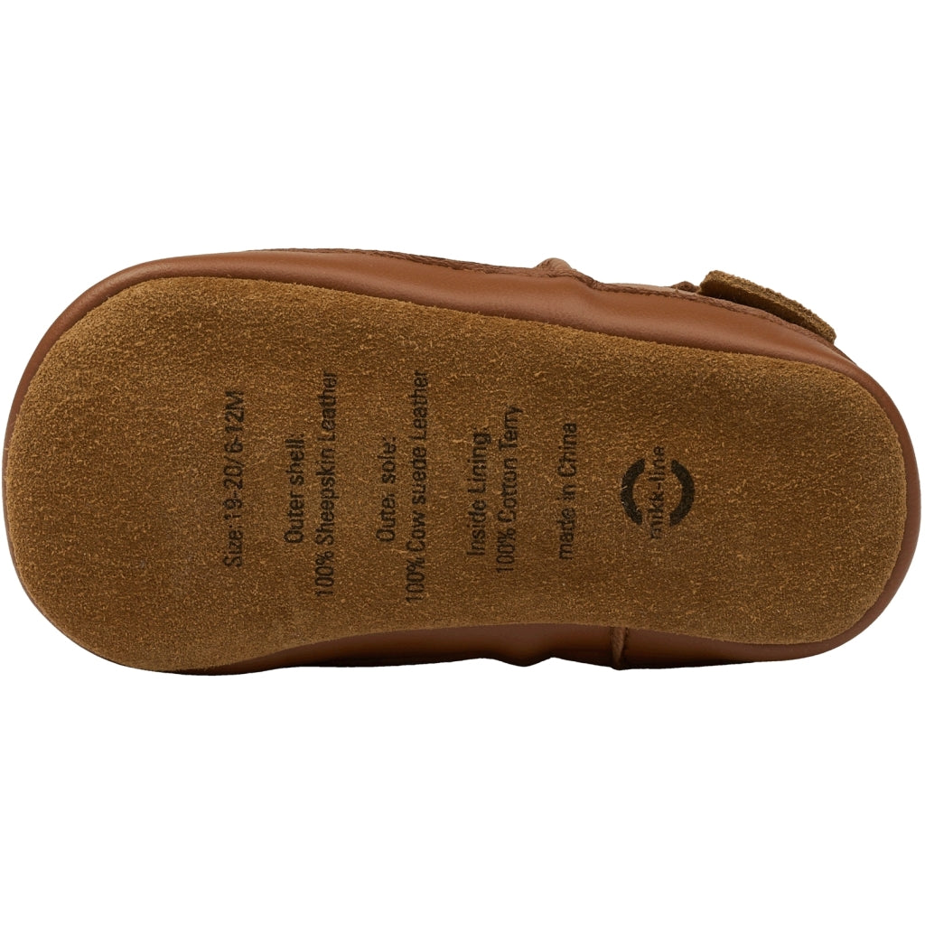 Mikk-Line Læder Hjemmesko (Ensfarvet) Slippers Cognac