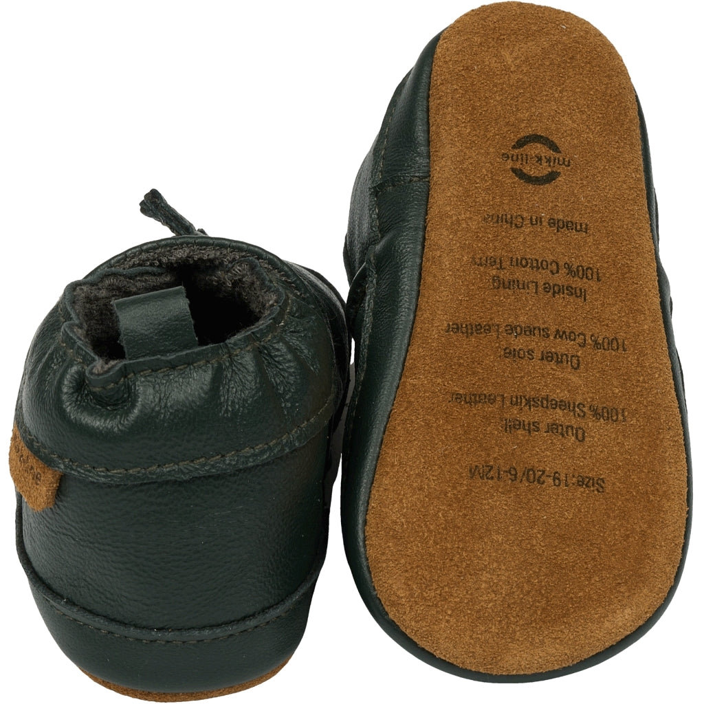 Mikk-Line Læder Hjemmesko (Ensfarvet) Slippers Darkest Sprouse
