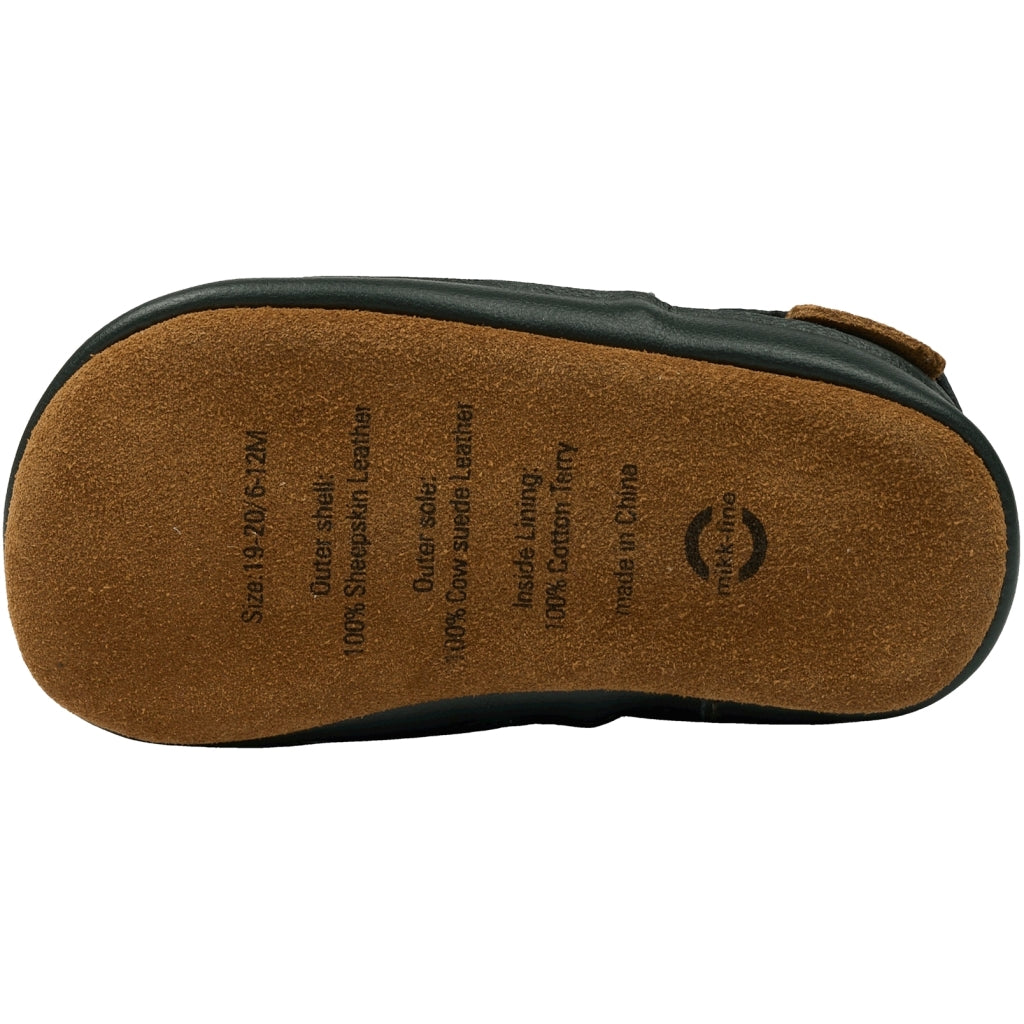 Mikk-Line Læder Hjemmesko (Ensfarvet) Slippers Darkest Sprouse