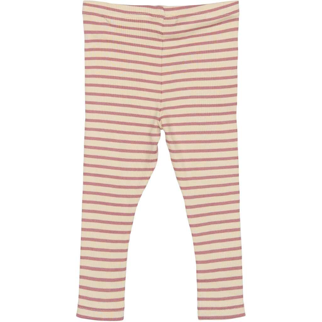 PETIT PIAO Legging Modal Striped Leggings Nostalgic Rose/off white