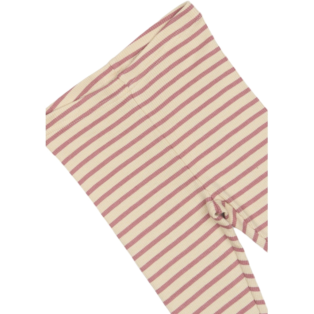 PETIT PIAO Legging Modal Striped Leggings Nostalgic Rose/off white
