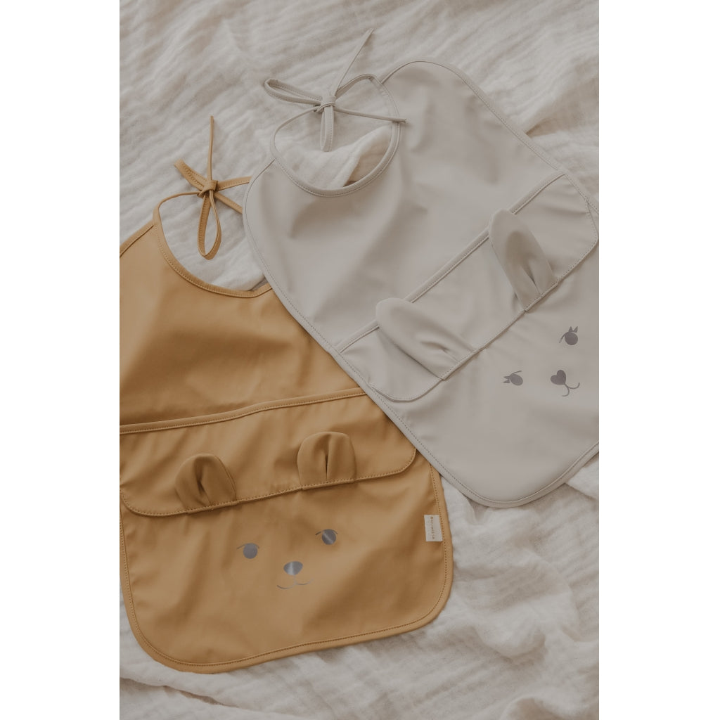 Fabelab Long Bib 2-pack - Bear Hagesmække og savlesmække Wood Thrush