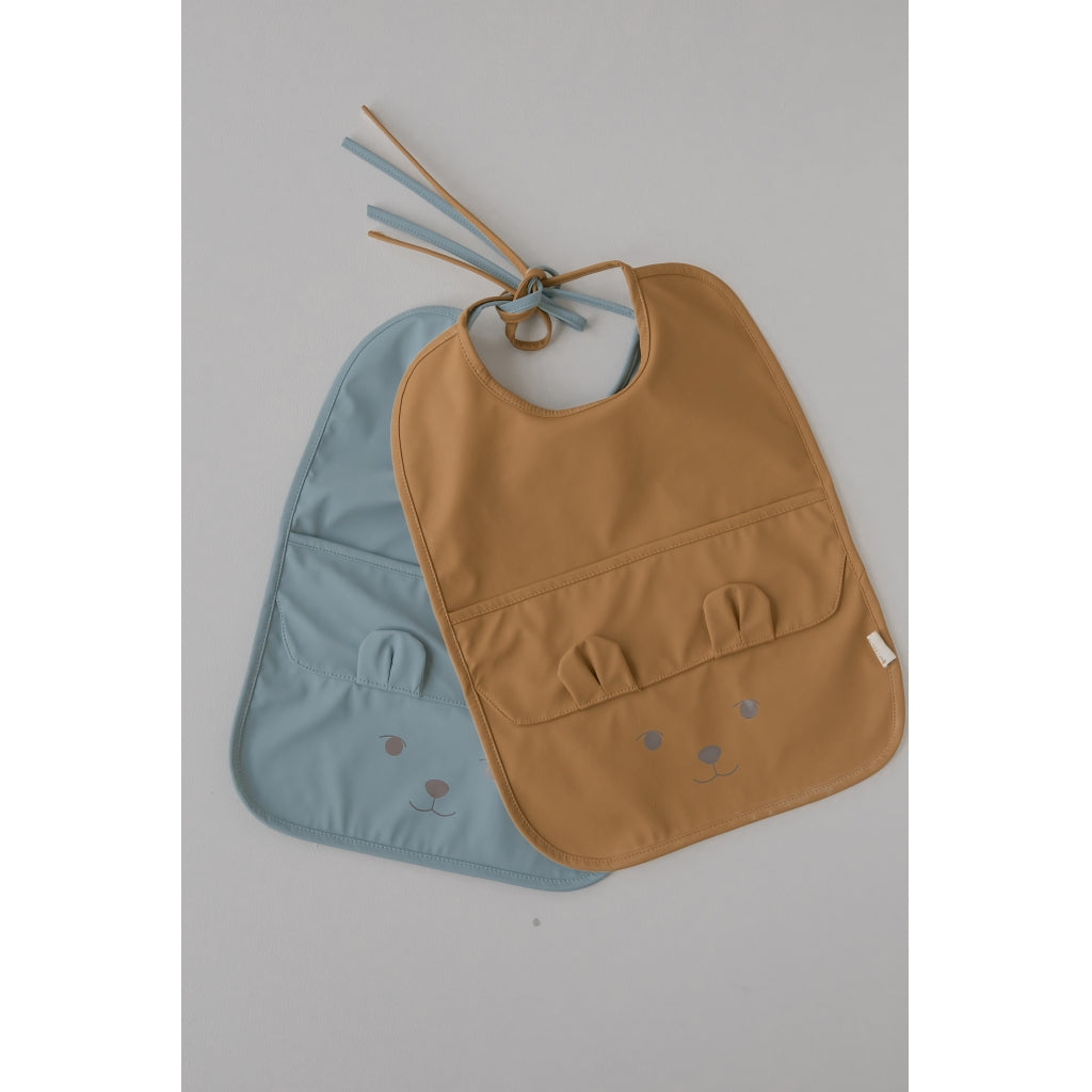 Fabelab Long Bib 2-pack - Bear Hagesmække og savlesmække Wood Thrush