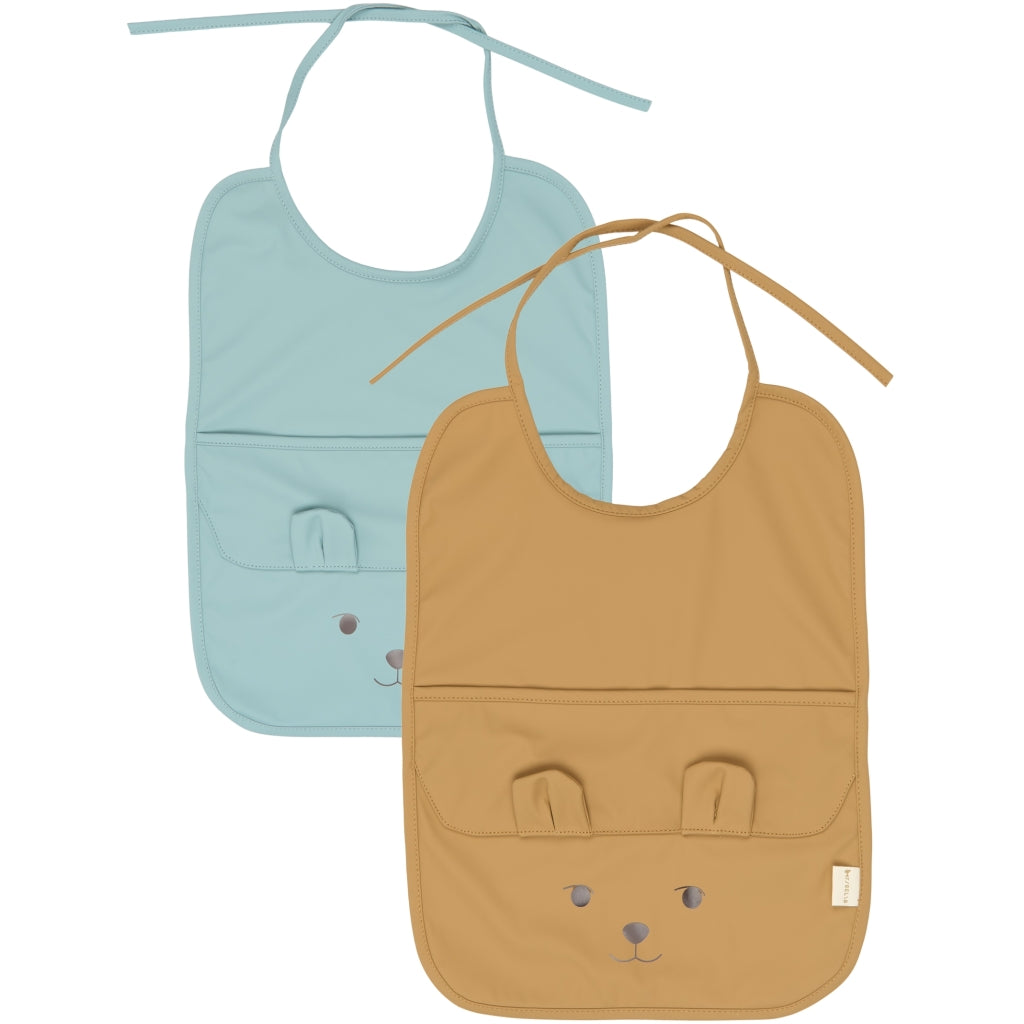 Fabelab Long Bib 2-pack - Bear Hagesmække og savlesmække Wood Thrush