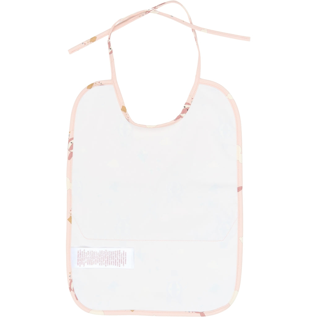 Fabelab Long Bib 2-pack - Little Flyers AOP Ash Rose Hagesmække og savlesmække Oxford Tan