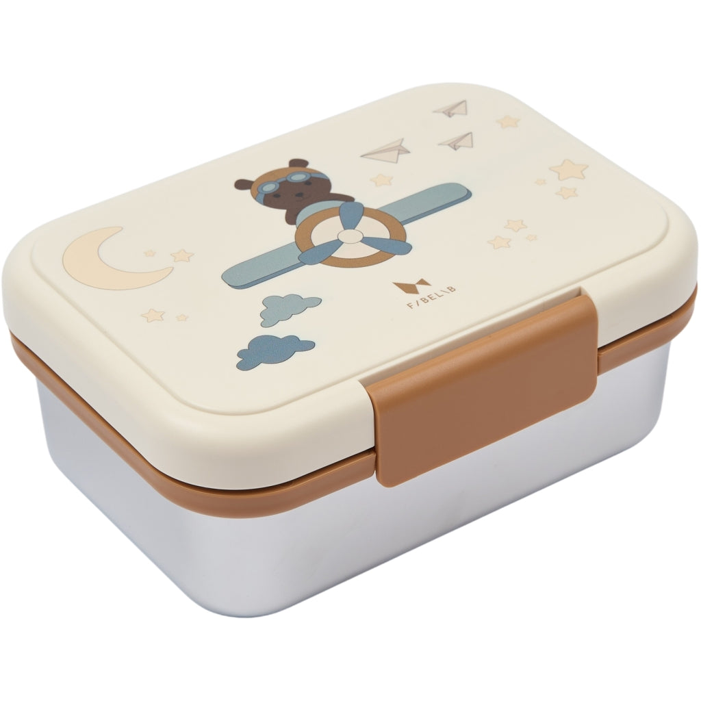 Fabelab Lunch Box - Bear Air Plane Lunchboxes & Containers Whisper White