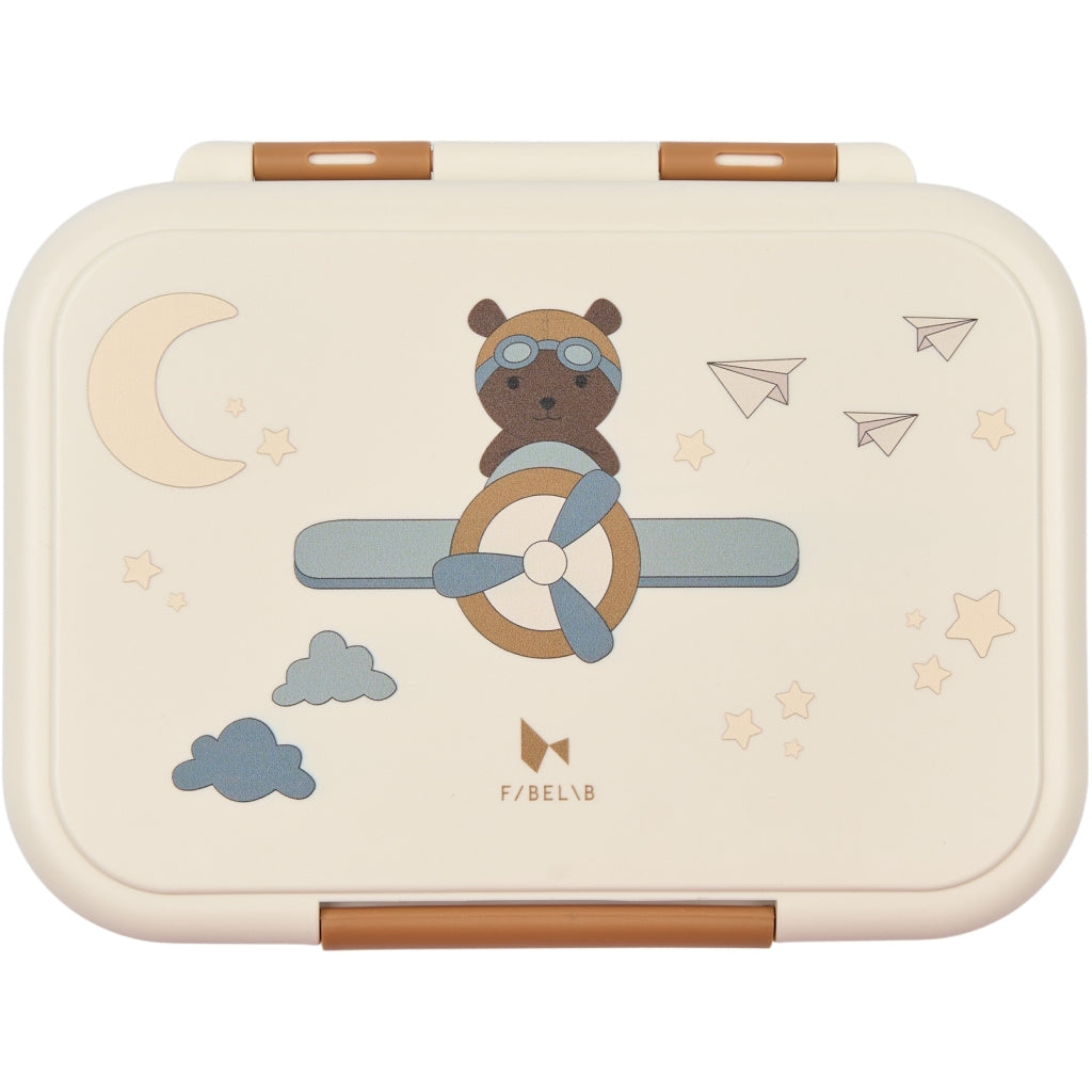 Fabelab Lunch Box - Bear Air Plane Lunchboxes & Containers Whisper White