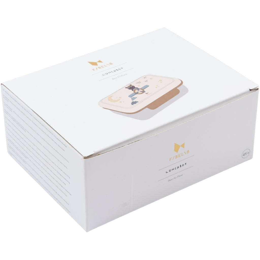 Fabelab Lunch Box - Bear Air Plane Lunchboxes & Containers Whisper White