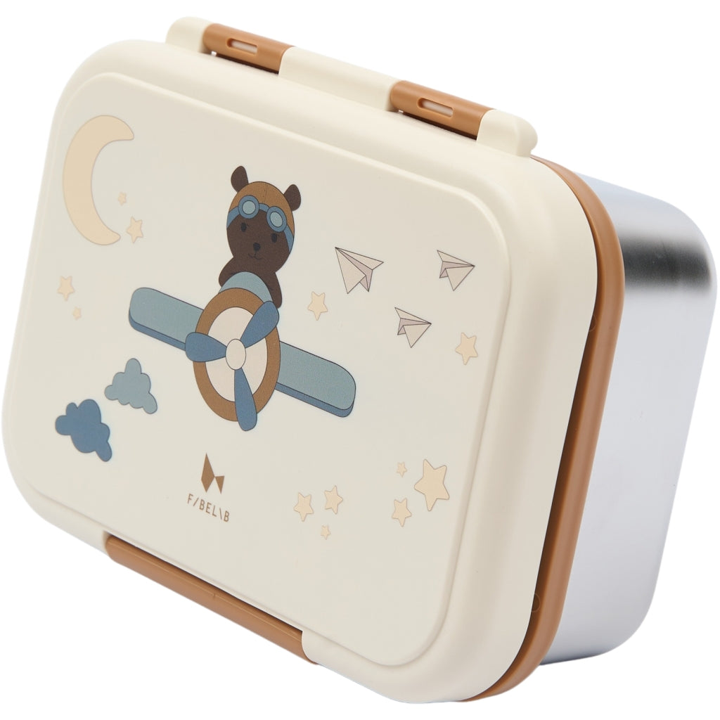 Fabelab Lunch Box - Bear Air Plane Lunchboxes & Containers Whisper White