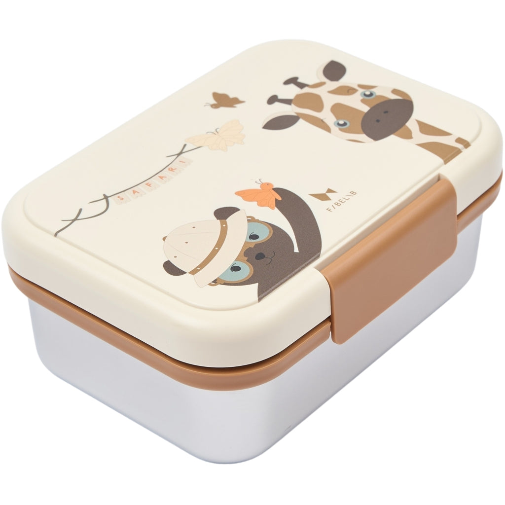 Fabelab Lunch Box - Safari Jungle Bear Lunchboxes & Containers Whisper White