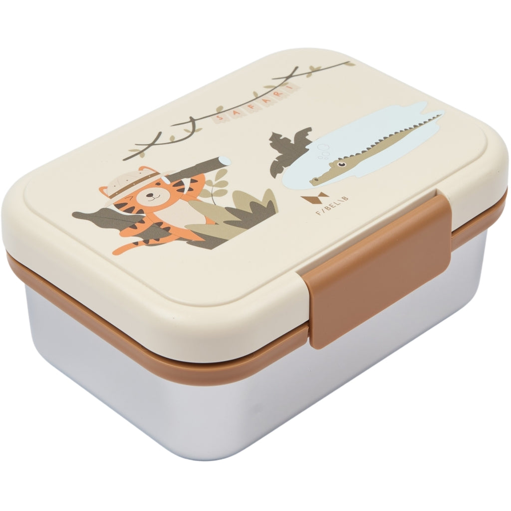Fabelab Lunch Box - Safari Jungle Tiger Lunchboxes & Containers Whisper White