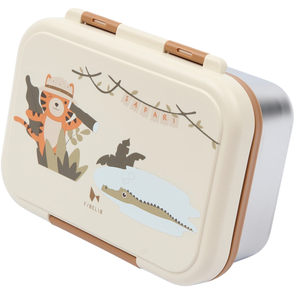 Fabelab Lunch Box - Safari Jungle Tiger Lunchboxes & Containers Whisper White