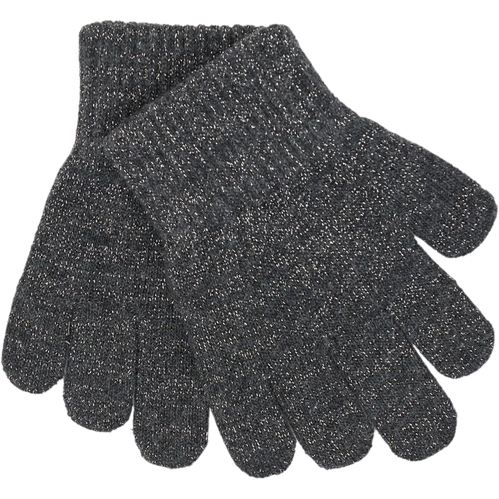 Mikk-Line MAGIC Strik Handsker Glitter 3-Pak Accessories French Roast-Black-Antrazite
