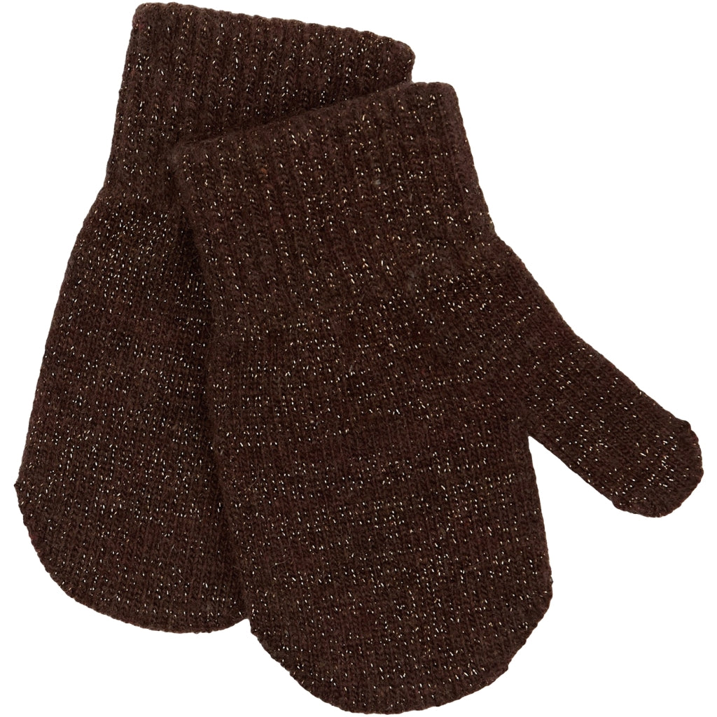 Mikk-Line MAGIC Strik Vanter Glitter 3-Pak Accessories French Roast-Black-Antrazite