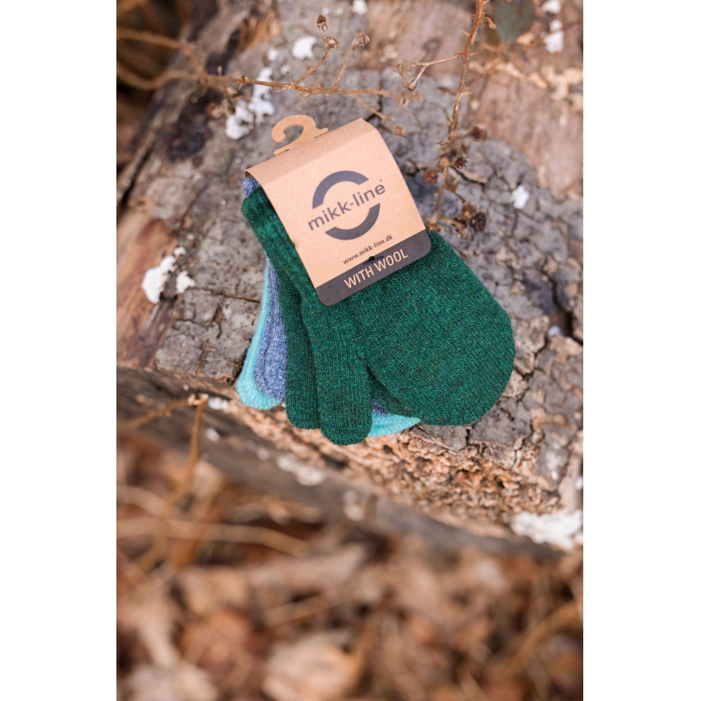 Mikk-Line MAGIC Strikkede Vanter 3 Pak Accessories Darkest Sprouse-Faded Denim-Balsam Green