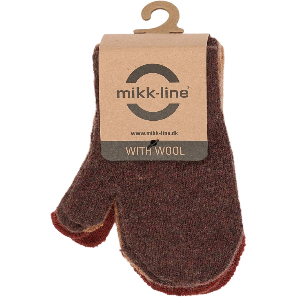 Mikk-Line MAGIC Strikkede Vanter 3 Pak Accessories French Roast-Chipmunk-Apple Butter