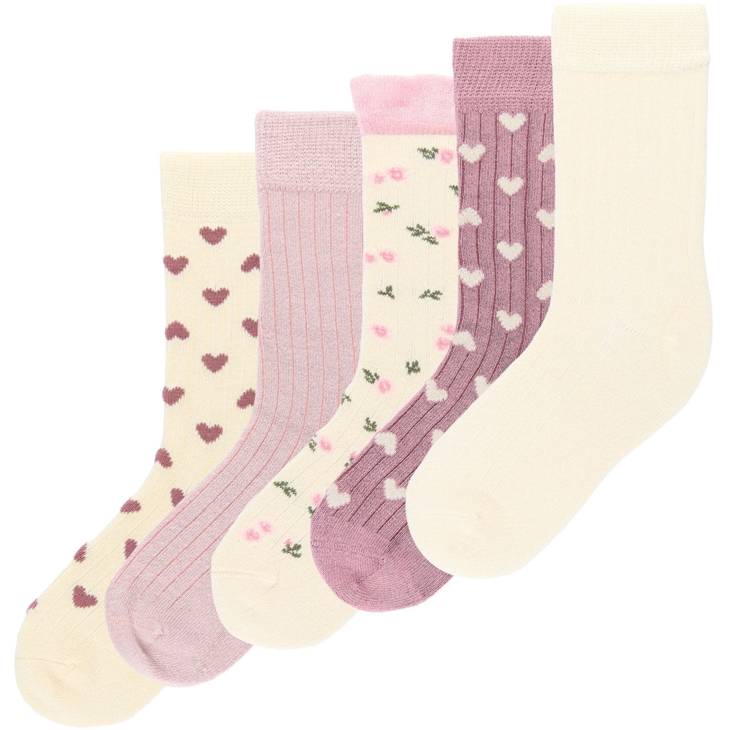 MINIPOP MPopMabelle bambussokker 5-pakke Socks Pale Pink